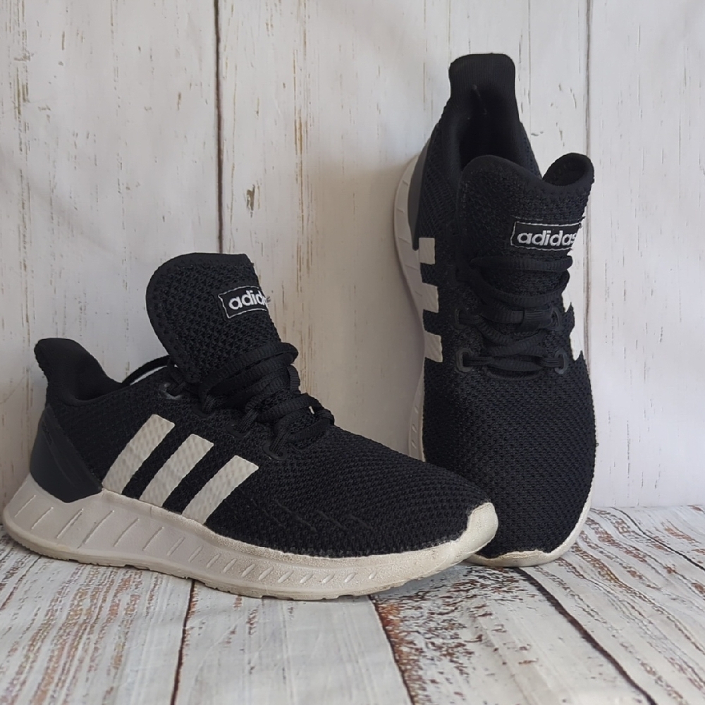 Adidas Kids Black and White Sneakers